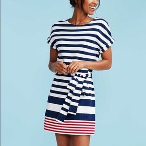 Vineyard Vines XS Sea Striped Tie-Front Knit Dress